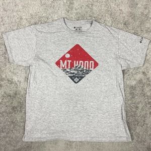 Columbia Shirt Mens XL Gray Mt. Hood Oregon Pacific Northwest Graphic Tee